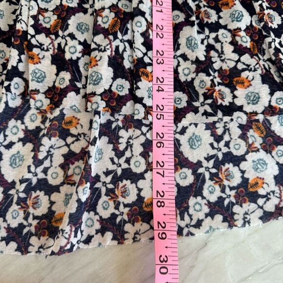 Free People Isabelle Swing Tunic Top Babydoll S Floral Mesh V-neck oversized - Picture 6 of 7